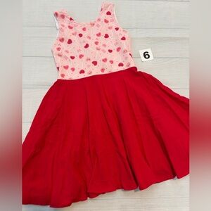 Malia and Kai Stuck on You Red and Pink Heart Pattern Kids Dress
